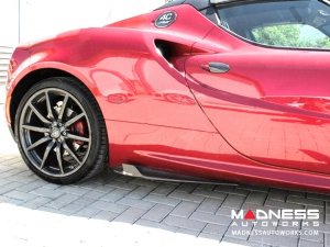 Alfa Romeo 4C Carbon Fiber Side Skirt Set - Shark Fin - w/ Alfa Romeo Logo